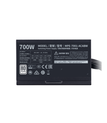 Cooler Master MWE 700 White 230V - V2 unidad de fuente de alimentación
