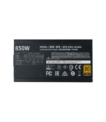 Cooler Master MPE-8501-AFAAG-EU unidad de fuente de alimentación 850 W 24-pin ATX ATX Negro