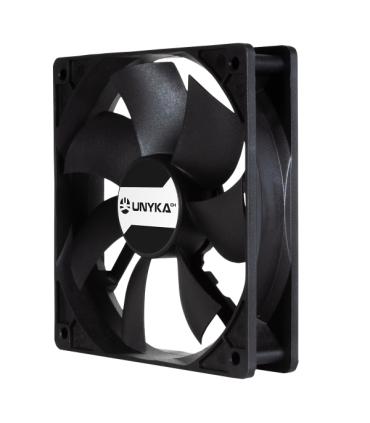 Unykach Server Ventilador 120mm de Doble Bola - Velocidad Max. 1800rpm - Conector de 4 Pines con Control de Temperatura - Color.
