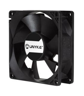 Unykach Server Ventilador 80mm de Doble Bola - Velocidad Max. 2000rpm - Conector de 4 Pines con Control de Temperatura - Color..