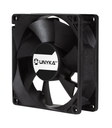 Unykach Server Ventilador 80mm de Doble Bola - Velocidad Max. 2000rpm - Conector de 4 Pines con Control de Temperatura - Color..