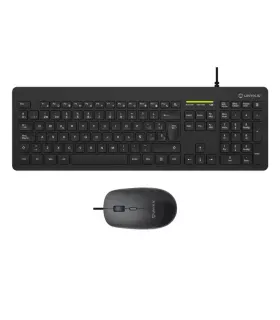 Unykach MK211 Pro Slim Pack de Teclado Slim 108 Teclas de Membrana + Raton 2400dpi, 3 Botones, Uso Ambidiestro - Color Negro