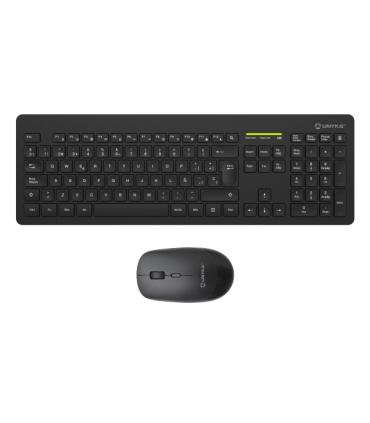 Unykach MK212 Pro Slim Wireless Pack de Teclado Inalambrico Slim 108 Teclas de Membrana + Raton Inalambrico 1600dpi, 3 Botones..