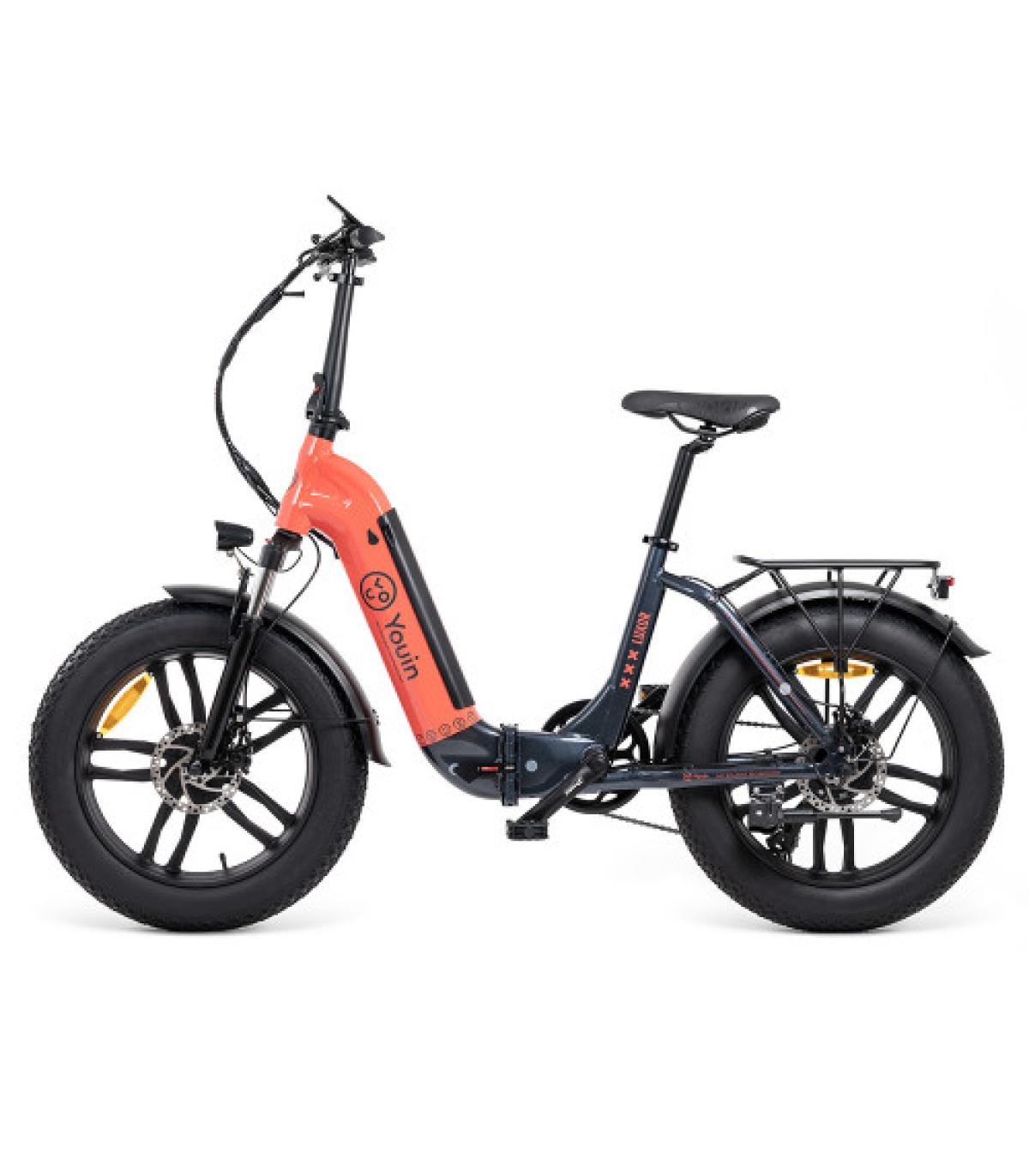 EBIKE LUXOR - URBAN - FAT 20” X 4 - BAT. INTEGRADA Y EXTRAIBLE - NEGRO/CORAL