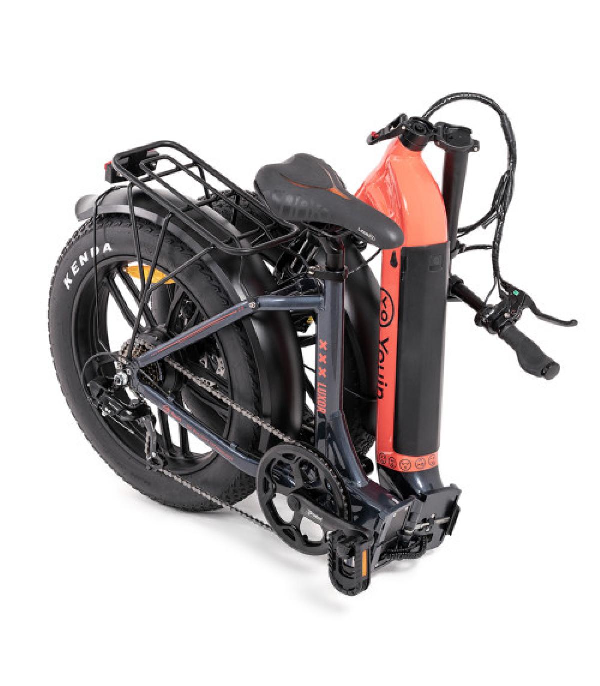 EBIKE LUXOR - URBAN - FAT 20” X 4 - BAT. INTEGRADA Y EXTRAIBLE - NEGRO/CORAL