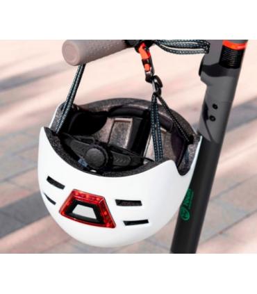 YOUIN CASCO CON LED FRONTAL Y TRASERO BLANCO (TALLA M