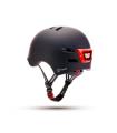 YOUIN CASCO CON LED FRONTAL Y TRASERO NEGRO (TALLA M)