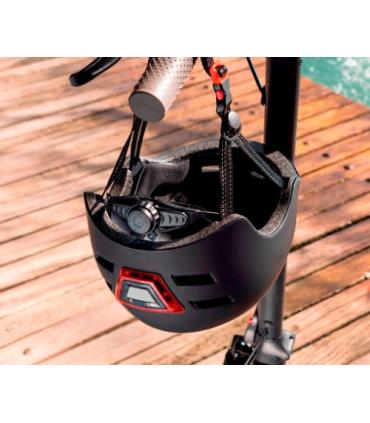 YOUIN CASCO CON LED FRONTAL Y TRASERO NEGRO (TALLA M