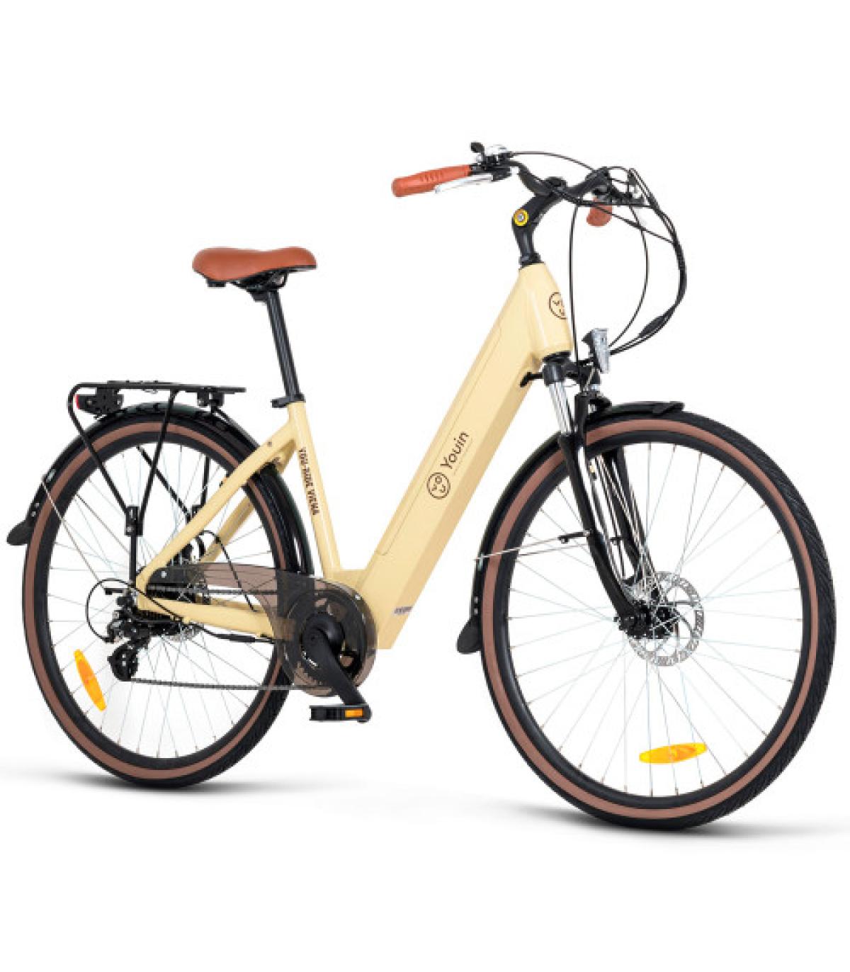 YOUIN YOU-RIDE VIENA - PASEO - RUEDA 28” - BATERIA INTEGRADA Y EXTRAIBLE - CREMA