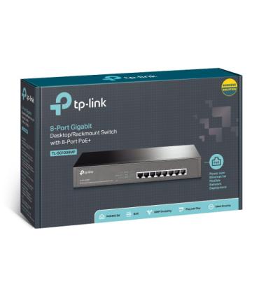 TP-LINK TL-SG1008MP No administrado Gigabit Ethernet (10/100/1000) Energía sobre Ethernet (PoE) Negro