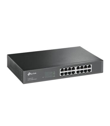 SWITCH CON BASE DE MONTAJE TP-LINK DE ESCRITORIO DE 16 PUERTOS GIGABIT