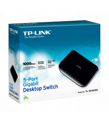 TP-LINK TL-SG1005D switch No administrado Gigabit Ethernet (10/100/1000) Negro