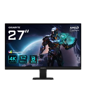 GIGABYTE GS27U 27” Monitor de juegos UHD - 3840 x 2160 (UHD), 160Hz, 1ms, 350 cd/m², Display HDR400, HDMI 2.1, DisplayPort 1.4