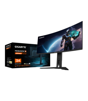 Gigabyte MO34WQC2 pantalla para PC 86,4 cm (34") 3440 x 1440 Pixeles Wide Quad HD OLED Negro