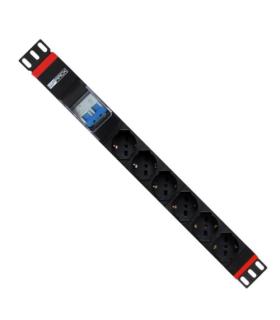 WP WPN-PDU-G02-06 unidad de distribución de energía (PDU) 6 salidas AC 1U Negro, Rojo