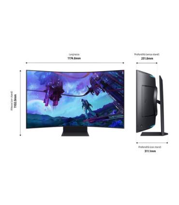 Samsung Odyssey S55CG970NU pantalla para PC 139,7 cm (55") 3840 x 2160 Pixeles 4K Ultra HD LED Negro