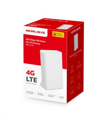 Mercusys MB112-4G router inalámbrico Ethernet rápido Banda única (2,4 GHz) Blanco