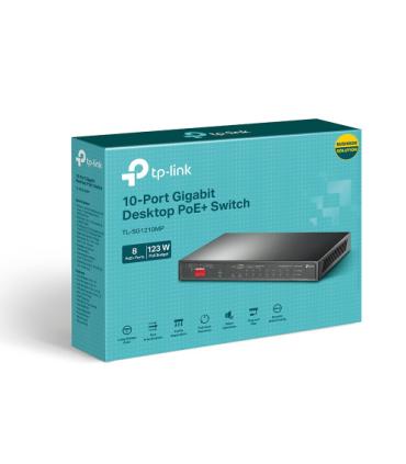 TP-Link TL-SG1210MP switch No administrado Gigabit Ethernet (10/100/1000) Energía sobre Ethernet (PoE) Negro