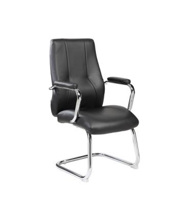 SILLA CONFIDENTE IMITACIÓN PIEL NEGRO ROCADA 985V22