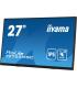 MONITOR IIYAMA 27" IPS BONDED PCAP 10P TOUCH, 1920X1080, FLAT BEZEL FREE GLASS FRONT, HDMI, DISPLAYPORT, 360CD/M², USB HUB 2X 3.