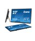 MONITOR IIYAMA 27" IPS BONDED PCAP 10P TOUCH, 1920X1080, FLAT BEZEL FREE GLASS FRONT, HDMI, DISPLAYPORT, 360CD/M², USB HUB 2X 3.