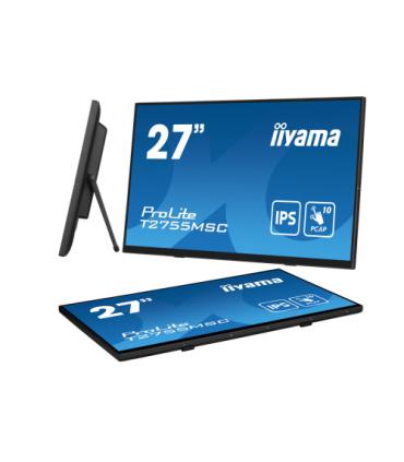 MONITOR IIYAMA 27" IPS BONDED PCAP 10P TOUCH, 1920X1080, FLAT BEZEL FREE GLASS FRONT, HDMI, DISPLAYPORT, 360CD/M², USB HUB 2X 3.