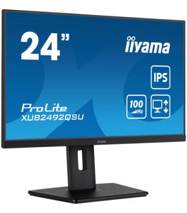 iiyama ProLite XUB2492QSU-B1 pantalla para PC 60,5 cm (23.8") 2560 x 1440 Pixeles Wide Quad HD LED Negro