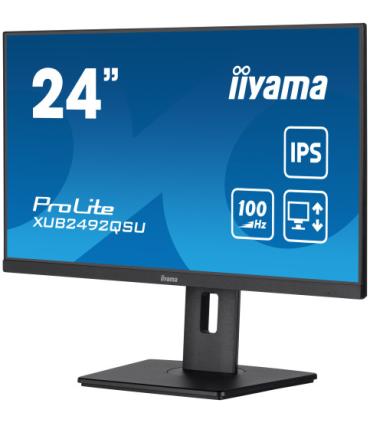 iiyama ProLite XUB2492QSU-B1 pantalla para PC 60,5 cm (23.8") 2560 x 1440 Pixeles Wide Quad HD LED Negro