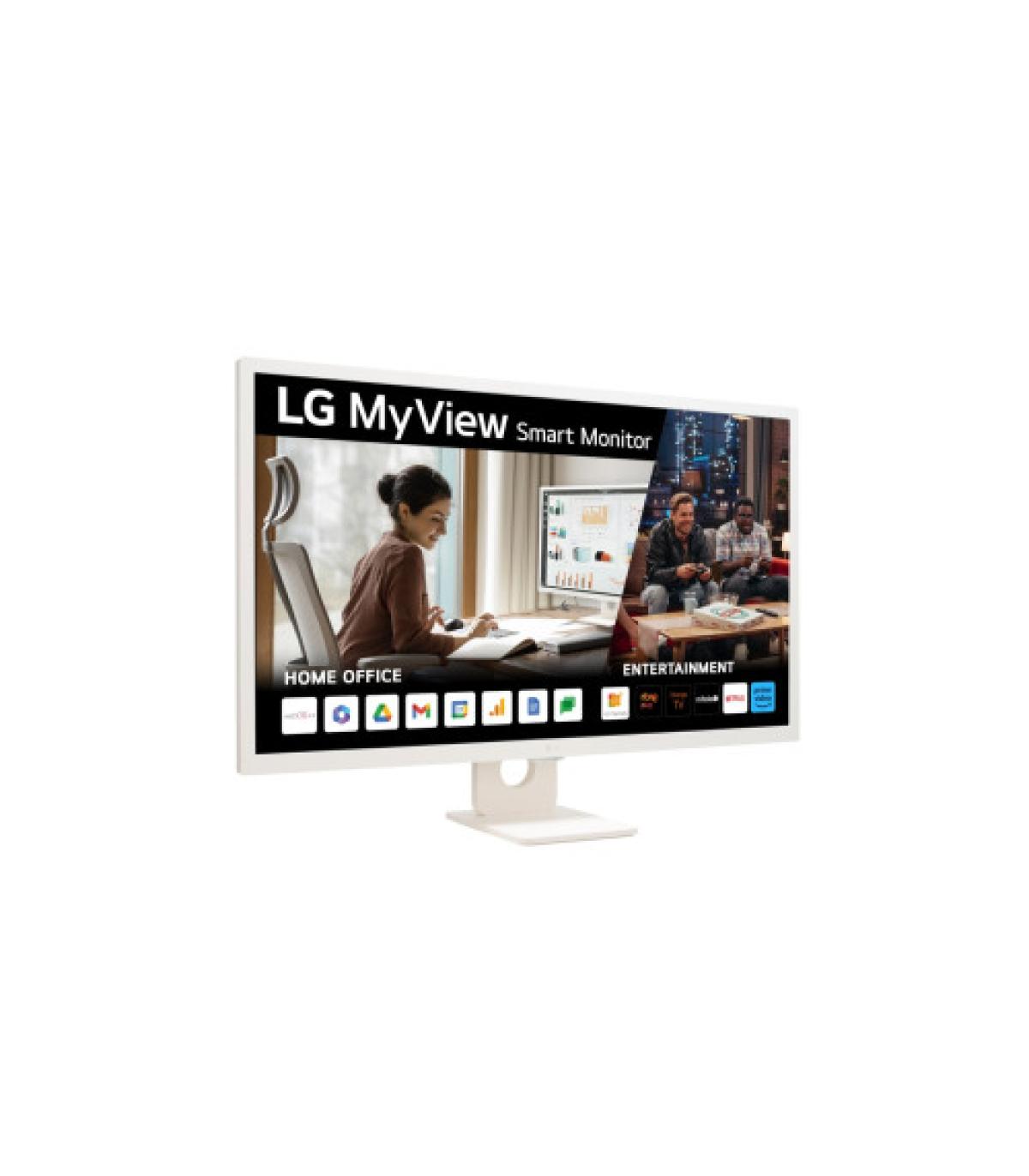 LG MONITOR (32SR50F-W) SMART MONITOR 32" WEBOS 23. PANEL IPS (NORMAL): 1920X1080, SRGB 99%, 250NITS, 3000:1, DIAG. 80CM, HDR10