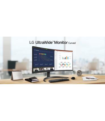 LG MONITOR (34WR55QC-B) CURVO ULTRAWIDE 34" / PANTALLA WQHD HDR10 / 3440 X 1440 / FRECUENCIA 100 HZ / USB TYPE-C / NEGRO