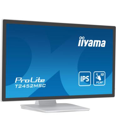 MONITOR IIYAMA 24" WHITE BONDED PCAP 10P TOUCH, 1920X1080, IPS-PANEL, FLAT BEZEL FREE GLASS FRONT, HDMI, DISPLAYPORT, 360CD/M²..