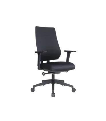 SILLA DE OFICINA SINCRO CON AJUSTE ADAPTATIVO DEL RESPALDO. COLOR NEGRO ROCADA 934-4