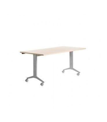 MESA CON TABLERO ABATIBLE 180X80CM COLOR GRIS ALUMINIO/HAYA ROCADA 2003FD01