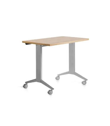 MESA MESA CON TABLERO ABATIBLE 120X60CM COLOR GRIS ALUMINIO/ROBLE ROCADA 2000FD08