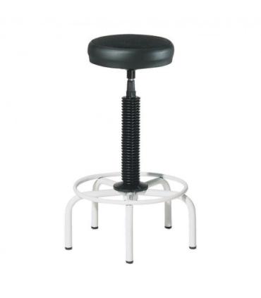 TABURETE CON BASE DE 5 PIES ASIENTO TAPIZADO EN ARAN Y SIMIL PIEL ROCADA 900