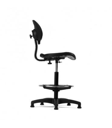 TABURETE CON ASIENTO Y RESPALDO CON REPOSAPIÉS METÁLICO REGULABLE EN ALTURA ROCADA 925N