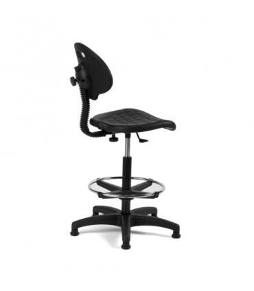 TABURETE CON ASIENTO Y RESPALDO CON REPOSAPIÉS METÁLICO REGULABLE EN ALTURA ROCADA 925N