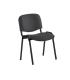 SILLA CONFIDENTE ECONÓMICA ESTRUCTURA DE TUBO METÁLICO RESPALDO Y ASIENTO TAPIZADOS COLOR NEGRO ROCADA 965/4