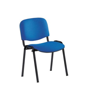 SILLA CONFIDENTE ESTRUCTURA DE TUBO METÁLICO RESPALDO Y ASIENTO TAPIZADOS COLOR AZUL ROCADA 965/3