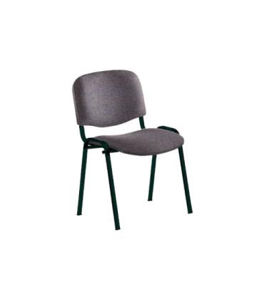 SILLA CONFIDENTE ESTRUCTURA DE TUBO METÁLICO RESPALDO Y ASIENTO TAPIZADOS COLOR GRIS ROCADA 965/1