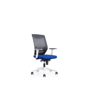 SILLA DE OFICINA TAPIZADO EN TELA SISTEMA DE INCLINACIÓN SINCRO COLOR DEL ASIENTO AZUL Y RESPALDO NEGRO ROCADA 908W-3