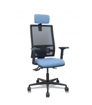 SILLA BORMATE ASINCRO MALLA NEGRA ASIENTO BALI ROJO BRAZOS 2D RUEDAS 65MM CABECERO REGULABLE PIQUERAS Y CRESPO 405ASM840B350B2B6