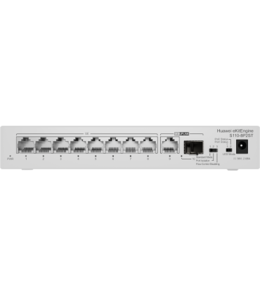 HUAWEI S110-8P2ST ( 8 10/100/1000 BASE-T PORTS POE+ 1GE SFP PORT, 1*10/100/ 100BASE T PORT, AC POWER, POWER ADAPTER