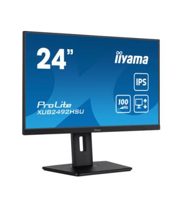 MONITOR IIYAMA 24" PROLITE SLIM, IPS, 100HZ, 0,4 MS, USB, HDMI, DISPLAYPORT, ALT 2x2W, INCLI NEGRO