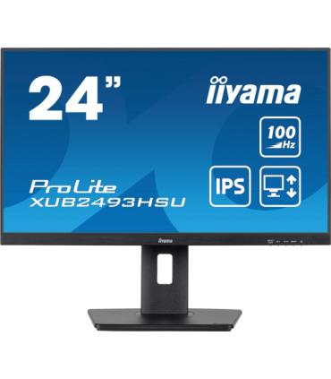 MONITOR IIYAMA 24" PROLITE XUB2493HSU-B6, IPS, 100HZ, 1MS, USB, HDMI, DISPLAYPORT, ALT 2x2W, ALTU, GIRO, INCLI, PIVOT