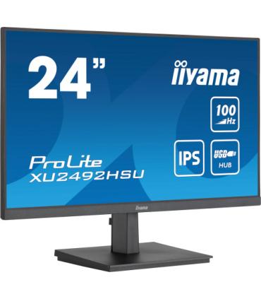 MONITOR IIYAMA 24" PROLITE SLIM XU2492HSU-B6, IPS, 100HZ, 0,4 MS, USB, HDMI, DISPLAYPORT, ALT 2x2W, INCLI