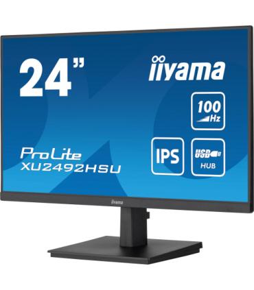 MONITOR IIYAMA 24" PROLITE SLIM XU2492HSU-B6, IPS, 100HZ, 0,4 MS, USB, HDMI, DISPLAYPORT, ALT 2x2W, INCLI