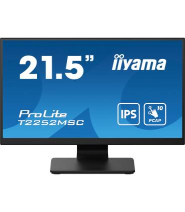 MONITOR IIYAMA 21,5" TACTIL PCAP 10P (T2252MSC-B2) IPS,1920X1080, 250CD, 1000:1, HDMI, DP, 5MS