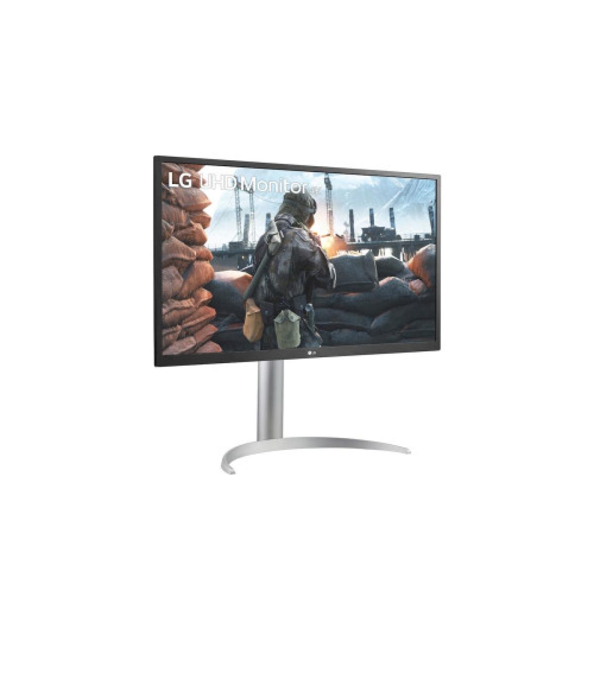 LG 27UP550P-W pantalla para PC 68,6 cm (27") 3840 x 2160 Pixeles 4K Ultra HD Plata, Blanco