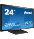 MONITOR IIYAMA 24" TACTIL CAPACITIVO T2452MSC-B1, IPS, 14 MS, HDMI, USB, DISPLAYPORT, ALT, REG INCL 90º, VESA 100 x 100